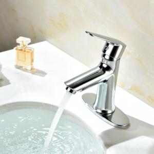 China Single Lever Chrome Plated Hot And Cold Basin Mixer Lead Free Preservative factory
