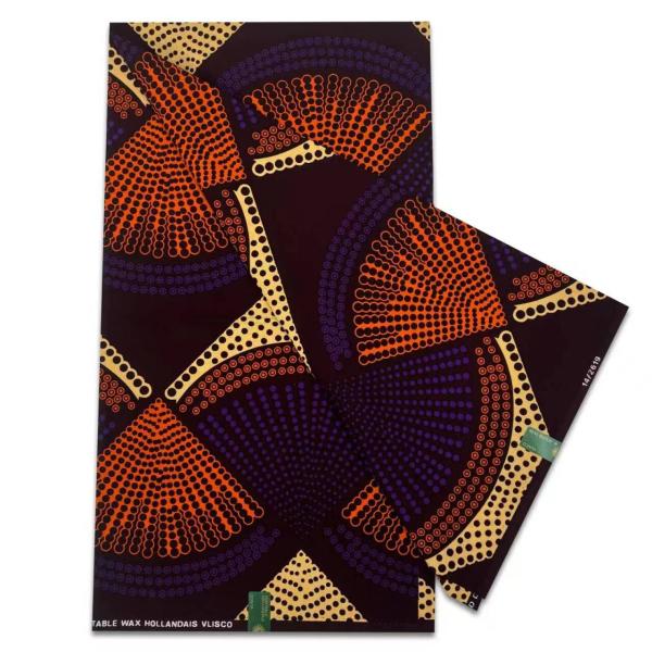 Fashion Nigerian DIY Dress Material African Cotton Polyester Wax Prints Fabric Real Waxed 6 Yards