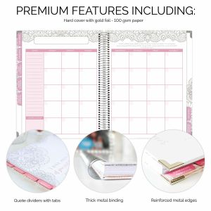 Ring Binding Personalized Pocket Planner , Printable Wedding Planner Reinforced