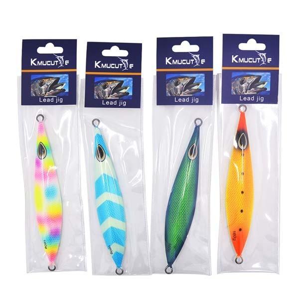 CHLPSL27 160g 4pcs Metal jigging lure jerk bait UV GT fishing lure for a big
