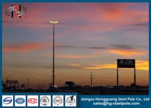 China Polygonal Steel Tubular Floodlighting High Mast Light Pole 35m factory