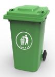 China Supplier Outdoor 240L Yellow Dustbins Plastic Garbage Bin Waste Bins,