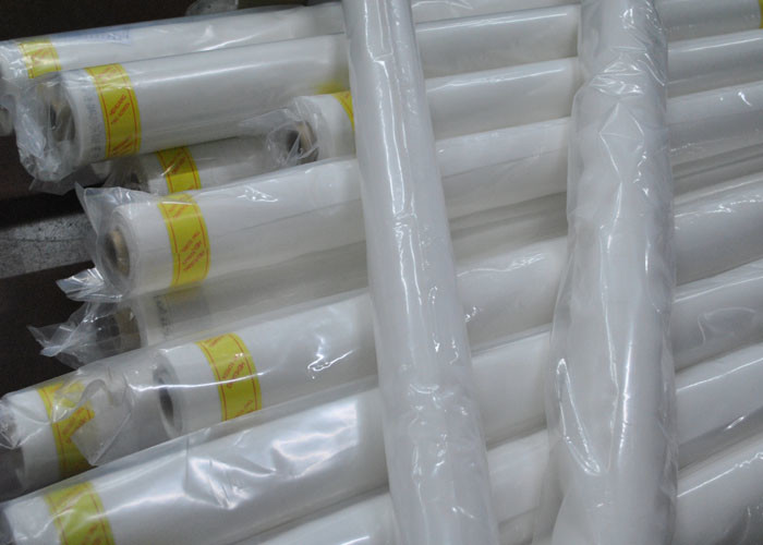 55 Thread Polyester Printing Mesh 77T For T- Shirt / Textile , Yellow Color