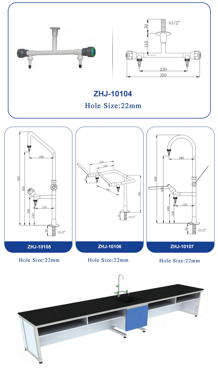 Rotation 360° Laboratory Sink Tap Water Faucet With Heating Chemical Resistant