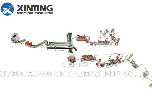HDPE PET Bottle Washing Recycling Line Include Crushing Cold / Hot Washing