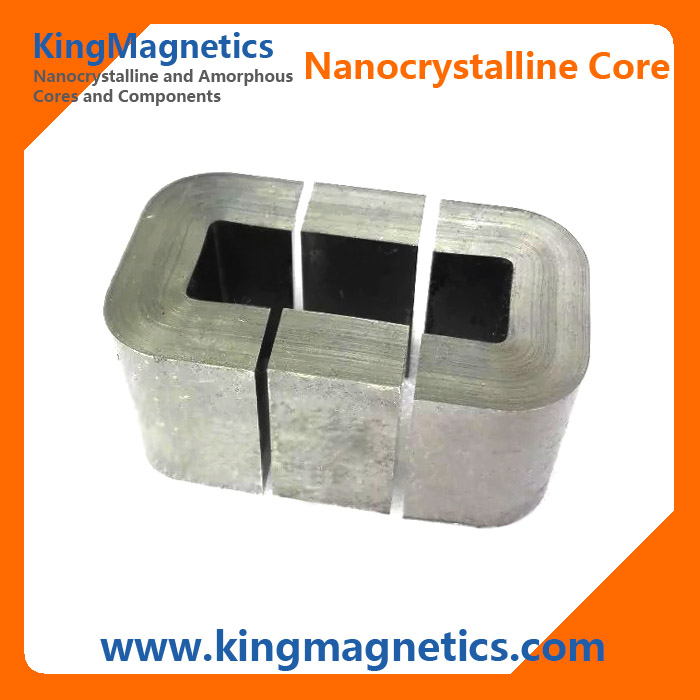 Custom high performance amorphous and nanocrystalline multi-cut c cores for HF transformer