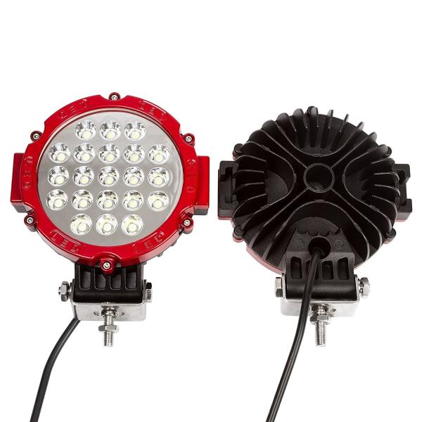 63W 7" Spot LED Work Light 6000K Driving for ATV Jeep Wrangler Car SUV Offroad