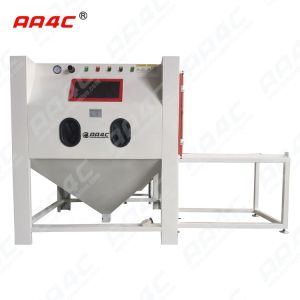 China AA4C customized heavy duty big size derusting rust removal polishing shot blasting sandblast cabinet factory