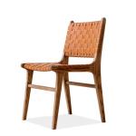 Two Years Guarantee Wooden Dining Chair with Solid Wood Frame and PU Leather