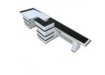 Polished 9 Feet Cash Register Table Counter Conveyor Belt Grocery Store With