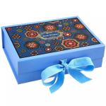 Recycled Folding Gift Cardboard Gift Box Flap Packaging Ribbon Closure