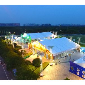 Clear Span Custom Party Tents , 40m Beer Festival Tent Glass Wing Door