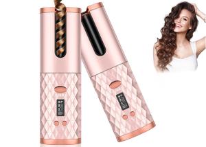 China Usb Auto Rotating Hair Curler , 110-240V Cordless Rotating Curling Iron factory