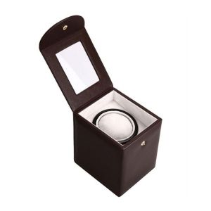 China Luxury leather plastic watch box with button factory