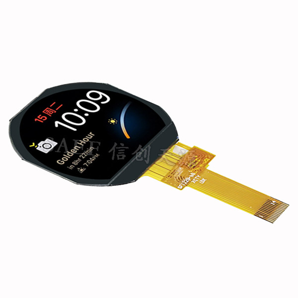 1.22" TFT LCD screen 240x204 dots round shape IPS full viewing angle SPI interface TFT LCD screen