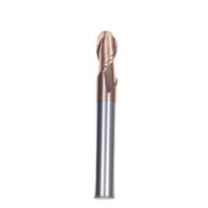 China 8mm Dia R4*8*16*8*100L 2Flutes TiAISiN Carbide Ball Nose End Mill For Carbon Steel Alloy Steel Cast Iron factory