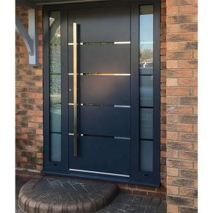 China Exterior Entrance Front Main Gate Steel Security Doors Modern Residential factory
