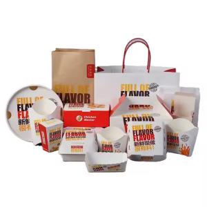 China Custom Logo-Printed Disposable Food Packaging Ideal for Takeaway French Fries Fried Chicken Burgers Paper Cardboard Material factory