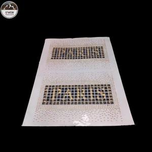 China PARIS Logo Rhinestone Applique Patches Eco Friendly Any Color Available factory