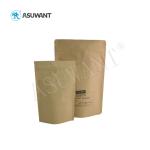 Zip lock Reusable Sandwich Printed Kraft Paper Bags