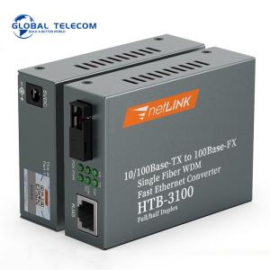 China Single fiber Fiber Media Converter , RJ45 Netlink Media Converter Htb Gs 03 factory
