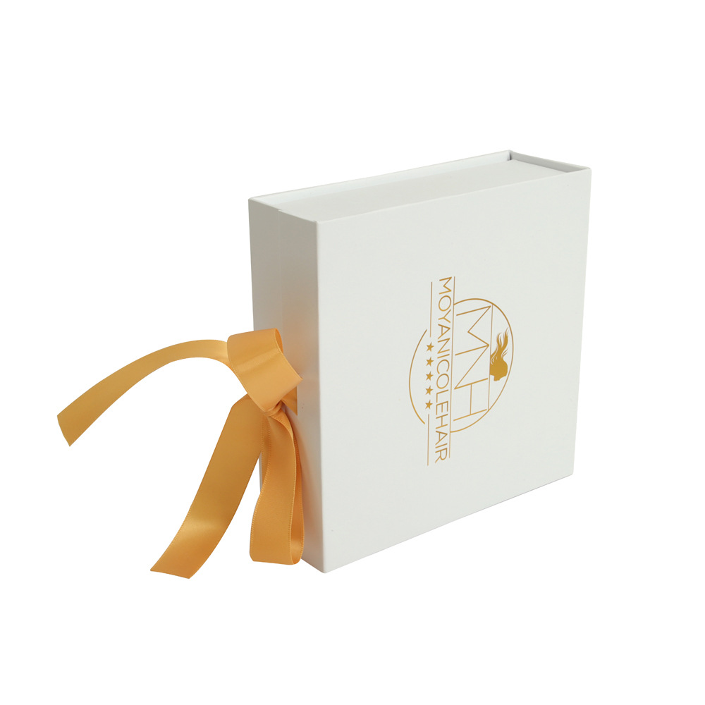 Rectangular Custom Luxury Gold Foil Stamping Square Paper Cardboard Gift Box with Logo