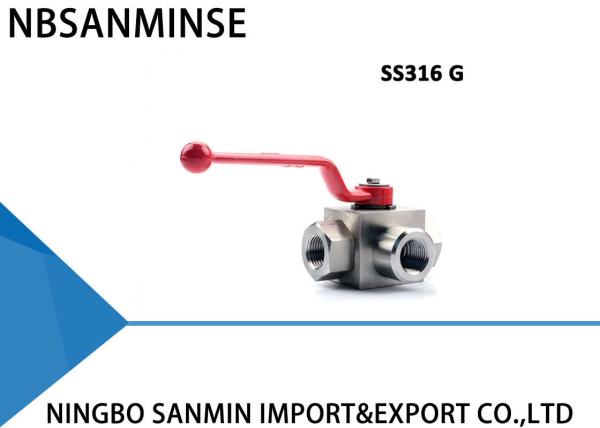 KHB3K SS316 Three Way Hydraulic Ball Valve Corrosion Resistance Normal