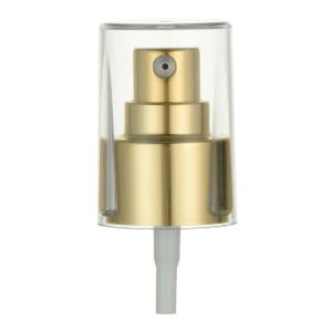 China 24/410 20/410 Cream Pump Dispenser Pump With Shiny Gold UV Disposable factory