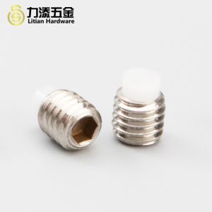 DIN915 White Head Set Screw , OEM Precision Socket Set Screw
