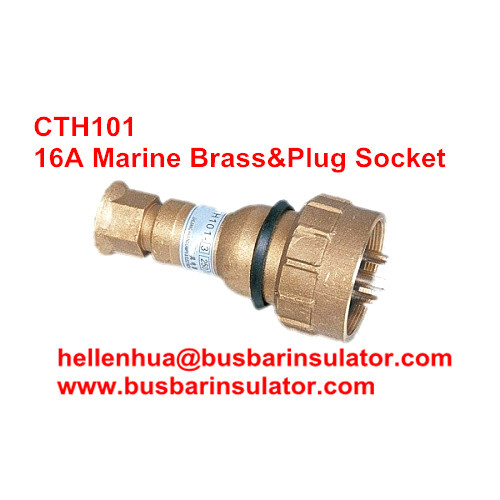 China 10A/16A marine brass plug&socket CTH101 high current brass electrical plug in bulk factory