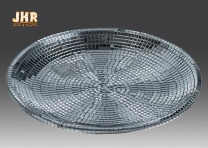 China Silver Mosaic Glass Fiberglass Decoration Centerpiece Table Vases Decorative Bowl factory