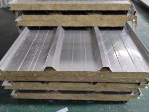 China Building Material 50mm Stainless Steel Rock Wool Sandwich Panel factory