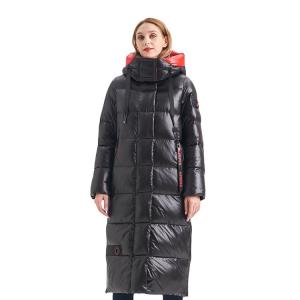 China FODARLLOY 2022 winter puffer jacket ladies warm hooded cotton-padded clothes slim long down winter jackets women coats factory