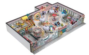 China 450 Squares Indoor Playground Equipment Colorful Mall Play Equipment Multi Functional factory
