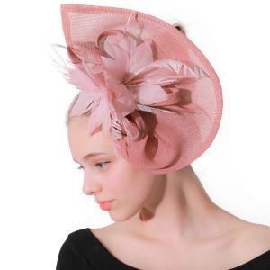 China Party Decoration Sinamay Fascinator featuring Goose Feather and Wire Accessory Detail factory