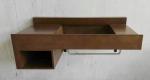 Economy Plywood wall hung bathroom vanity base with metal bar,wooden bathroom