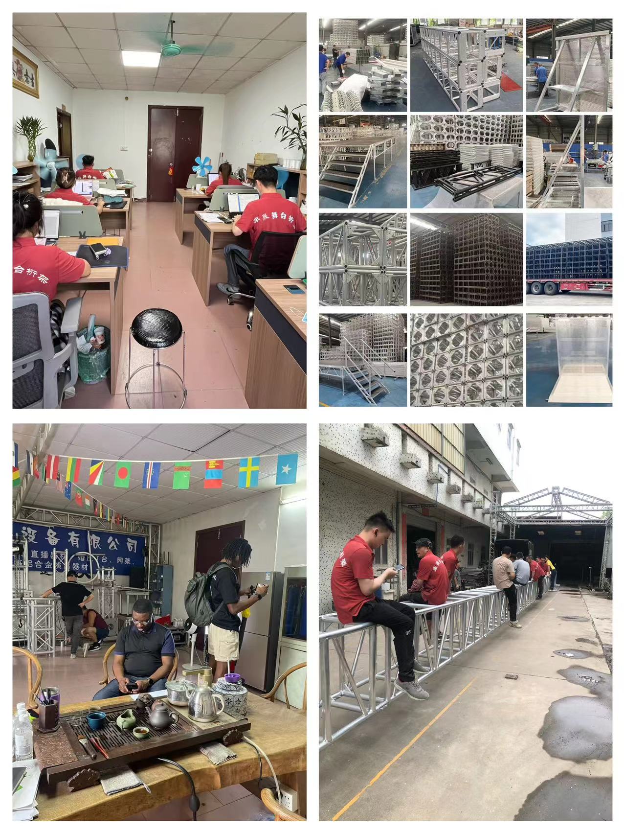 Sound Lighting Truss Lifting Tower 6m Height Aluminum Stage Mobile Telescopic Truss Lift Stand