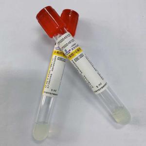 China 5ml Clot Activator Tube Orange Red Cap Serum Collecting Test factory