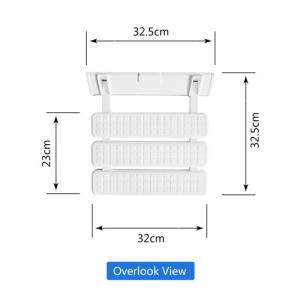 China Spa White Wall Mounted Shower Seat 32.5*32.5*10cm Size For Bathroom / Balcony factory