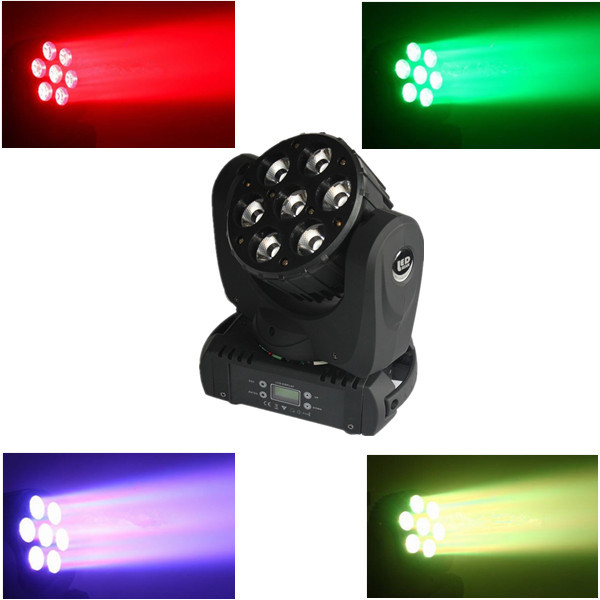 7x10w LED Moving Head Light 100W With Zoom And Spin Function , Super Compact