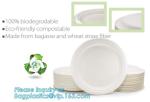 Ecofriendly Paper Pulp Sugarcane Bagasse 10" Round Plates,dessert dinner deep