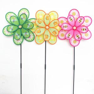 China Spring seasonal windmill Yard Stake dragonfly butterfly bee factory