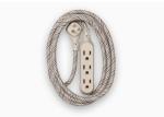 Office / Home Green Cotton Braided Sleeving Protecting Wiring Harness