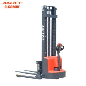 China Lifting Height 3500mm Electric Stacker Pedestrian With Straddle Weight 1300kg factory