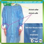 Unisex Spunbond PP Non Woven Disposable Lab Coat