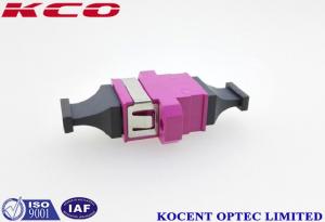 China Female OM4 MPO MTP Fiber Optic Adapters With Violet Pink Color Full Flange MPO Adaptor factory