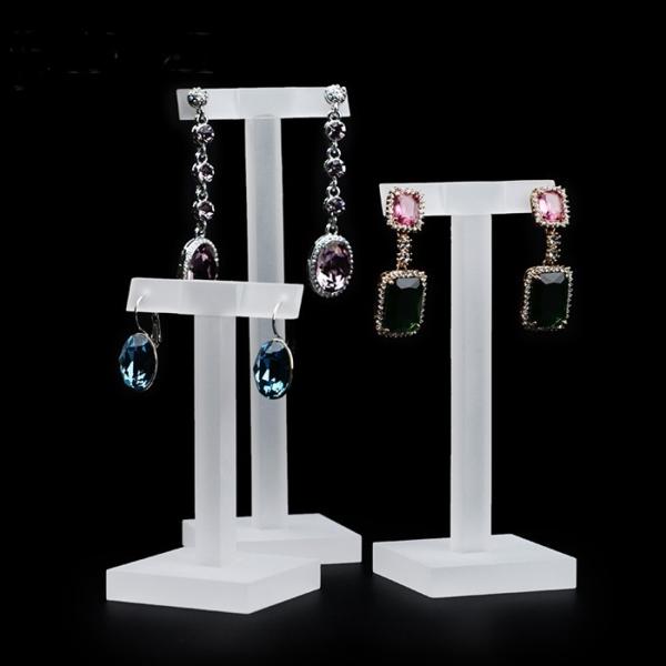 Matte Color Acrylic Earring Display Stands Plexiglass Exhibition Prop With