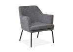 Navy Blue Fabric Furniture Accent Chairs With Black Legs
