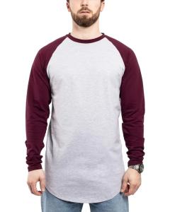 China Baseball Long Sleeve T-Shirt Basic Raglan Sleeve of The Oversize Fashion Men′s Long Sleeve T-Shirt L/S factory