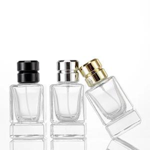 China Glass Perfume Push-Type Spray Fine Mist Cosmetics Bottle Square Perfume Glass Bottle factory